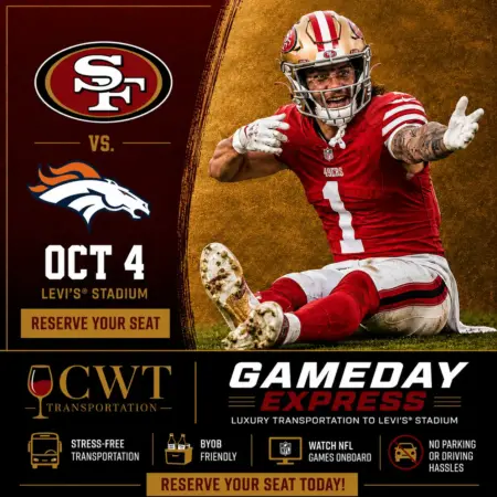 Oct 4, 2026 vs Broncos: $49 + gratuity and fees